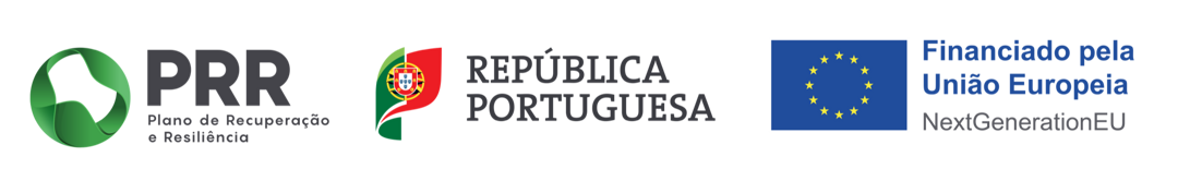 PRR — Plano de Recuperação e Resiliência, República Portuguesa, Financiado pela União Europeia NextGenerationEU
